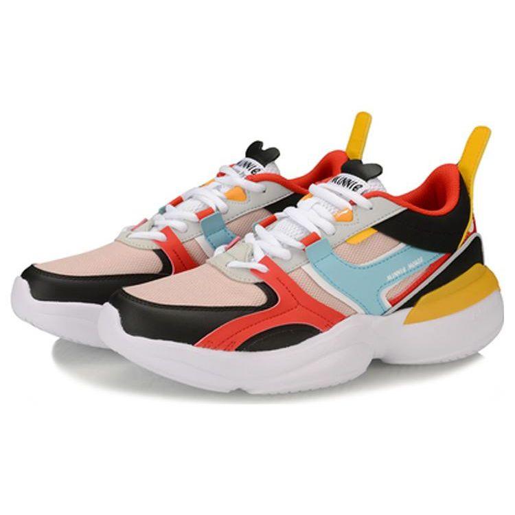 Li Ning Zheng Rong 92 амортизирующие нескользящие низкие повседневные туфли женские кроссовки розовые черные AGLP086-8