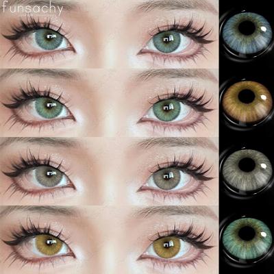 FUNSACHY 1 пара контактных линз LUCIFER для глаз корейские натуральные зеленые линзы контактные разноцветные линзы для глаз красота зрачки ежегодно