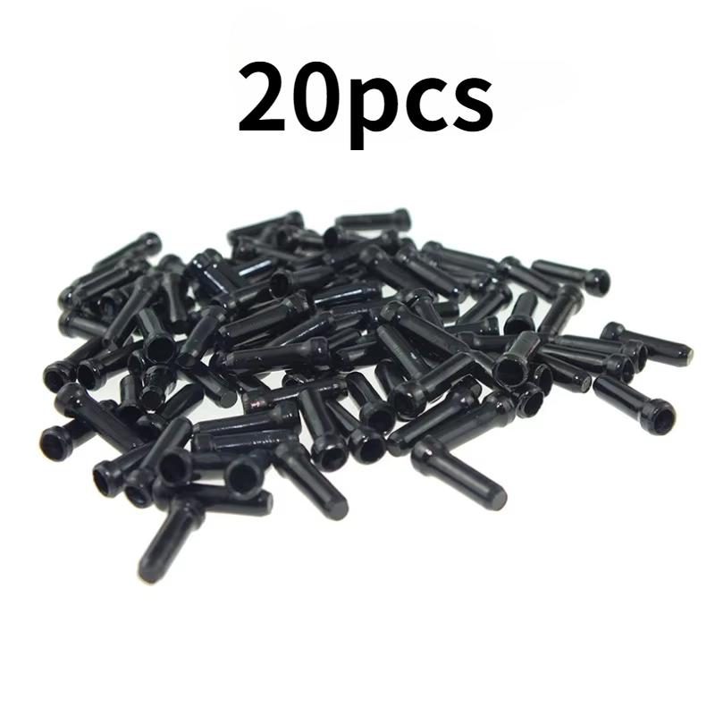20PCS Bike Shift Brake Cable End Caps MTB Road Bike Shift Brake Inner Cable End Cap Aluminum Alloy End Cap Derailleur Wire Tips