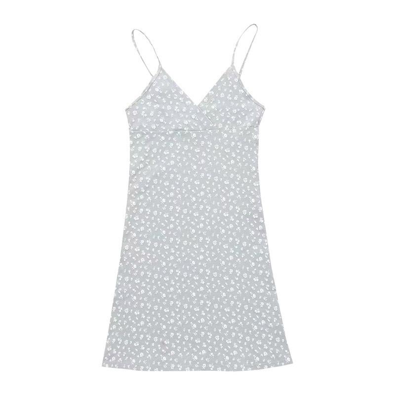 Винтажное сексуальное платье с v-образным вырезом и принтом для женщин, летнее элегантное облегающее женское платье без рукавов с цветочным принтом, вечерние клубные повседневные платья с открытой спиной 24489