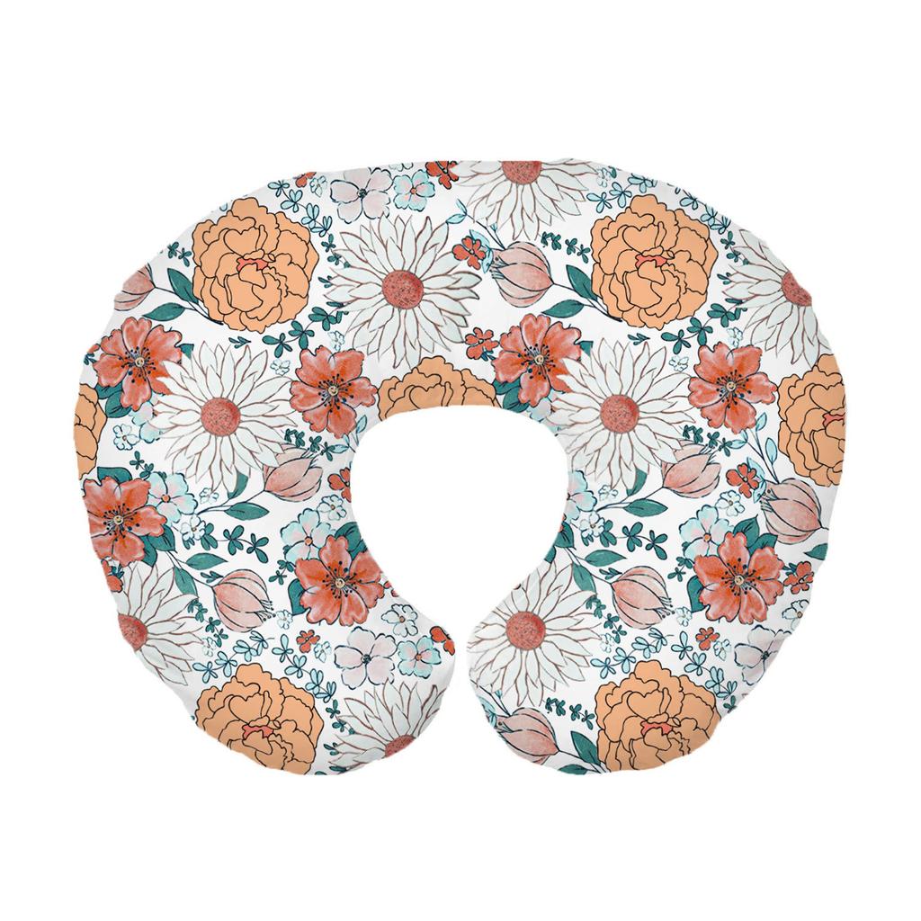 Washable Nursing Pillowcase Removable Nursing Pillow Cover U Shape Print Nursing Pillow Case Breastfeeding Pillow Sleeve