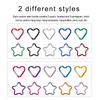 10 шт. Карабин-клип в форме сердца и звезды, брелоки-карабины, металлический пружинный крючок-защелка для фурнитуры для кошелька, сумочки
