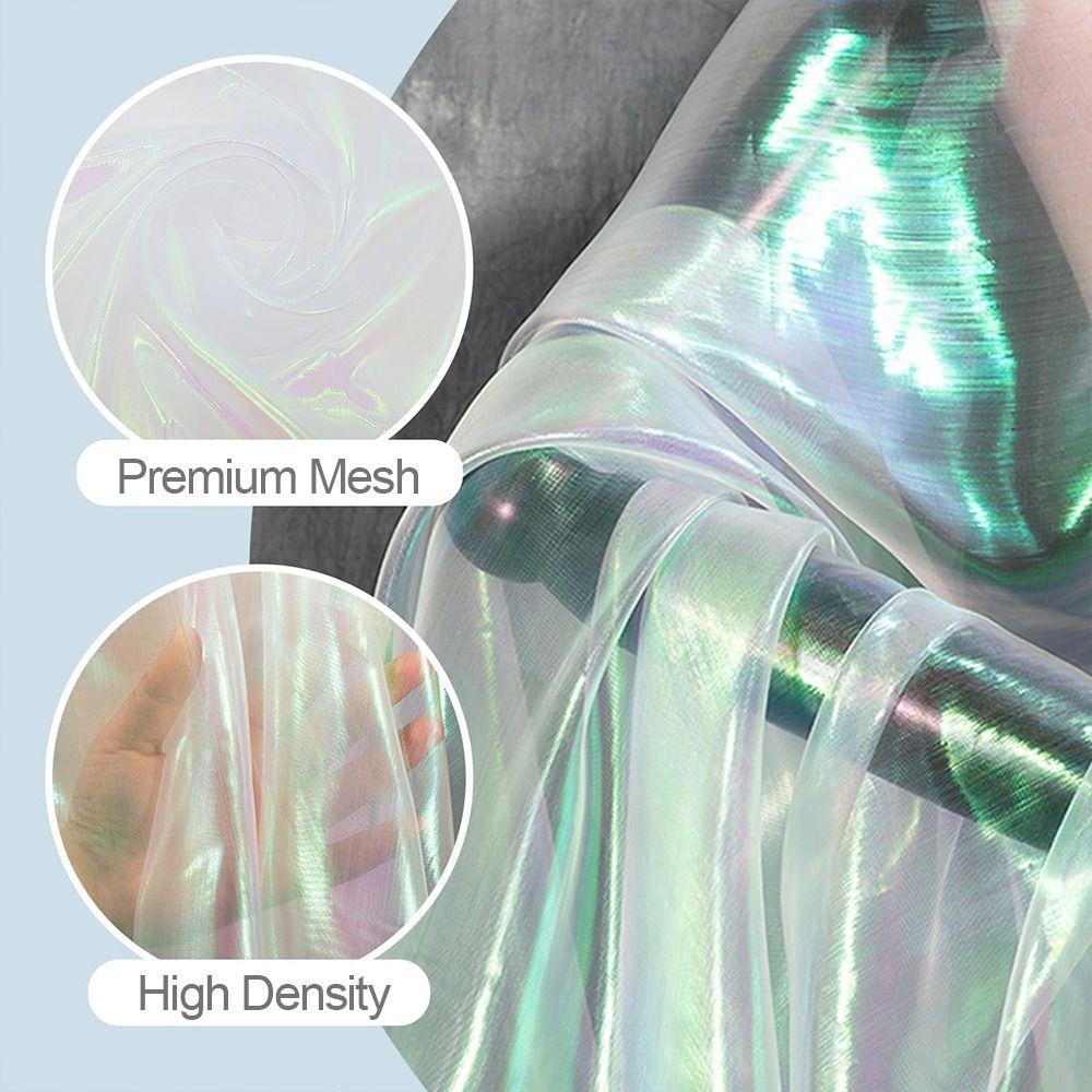 Thin Laser Tulle Shiny Organza Dresses Fabric Skirts Clothes Sewing Organza Fabrics  Designer