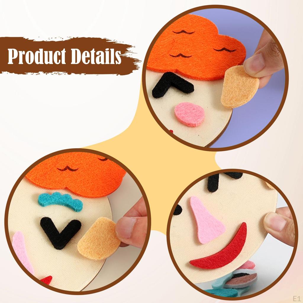 Emotion Learning Felts Board Social Emotional Toy for Age 4-6 Portable Interactive