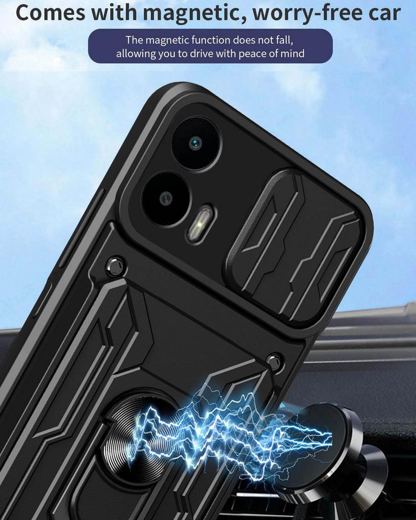 Чехол-книжка с карманом для карт и защитой камеры для Moto G35 G15 G73 E13 G72 G53 G23 G13 G32 G22 G60 G30 G10 Бронированный гибридный чехол с кольцом