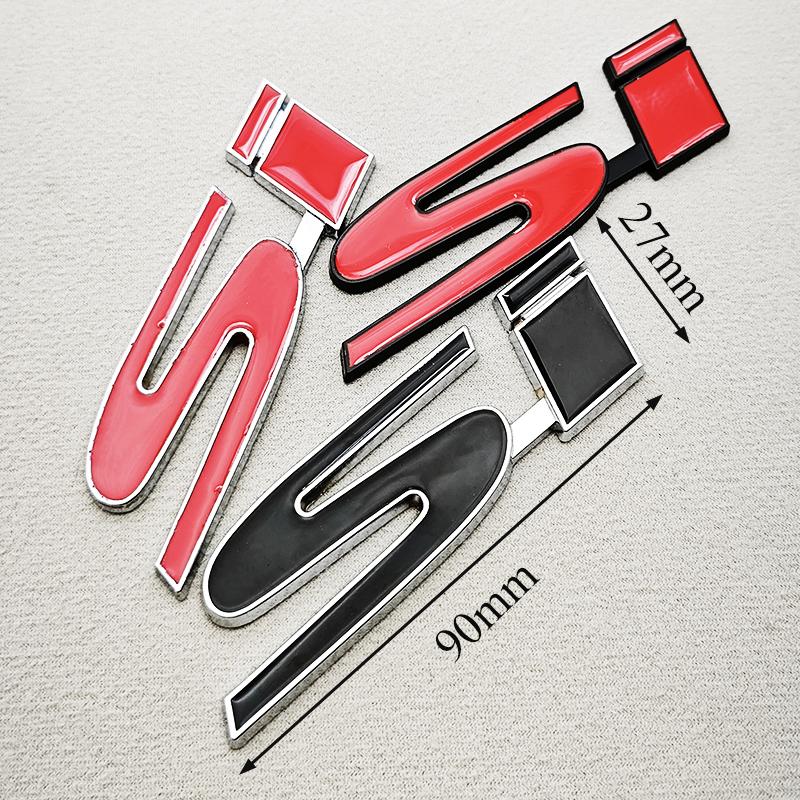 3D Metal Car Styling SI Logo Badge Chrome Sticker Front Grille Emblem For Honda Civic Accord Etc Automobile Accessories akp256