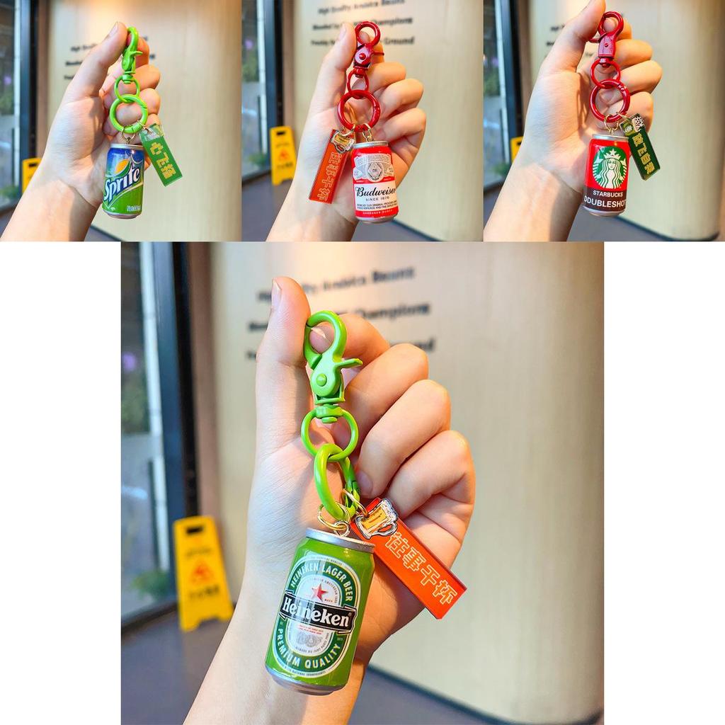 Реалистичный брелок в виде мини-банки газировки из смолы, стильный аксессуар для вечеринок и подарков