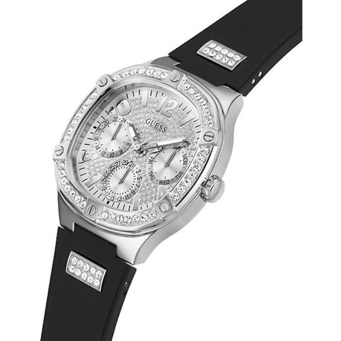 Montre - Guess - Duchess GW0619L1 - Quartz - Acier inoxydable - Bracelet en silicone noir
