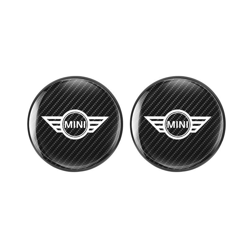 Carbon Fiber Texture Car Anti-Slip Water Cup Pads Auto Coasters Mats For BMW Mini Cooper R50 R53 R55 R56 R60 R61 F54 F55 F56 F60