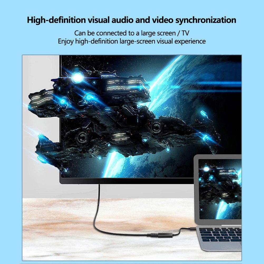 USB C To HDMI Adapter, USB 3.1 Type-C To HDMI Cable Adapter, 4K HD TV And Projection Video Converter For Samsung S8/S8+S9/S9+, Huawei, MacBook