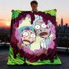 1 шт. Плед из фланели Rick and Morty для улицы, мягкий, легкий и теплый, для дивана, офиса