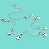 New 925 Sterling Silver Female Anklet Simple Heart-Shaped Pendant Ankle Bracelet Silver Chain Summer Popular Beach Jewelry Gifts