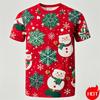 New Fashion Happy Christmas 3D Printing Kids Short Sleeve T Shirts Funny Xmas Boy Girls T-Shirts Y2k Child Clothing