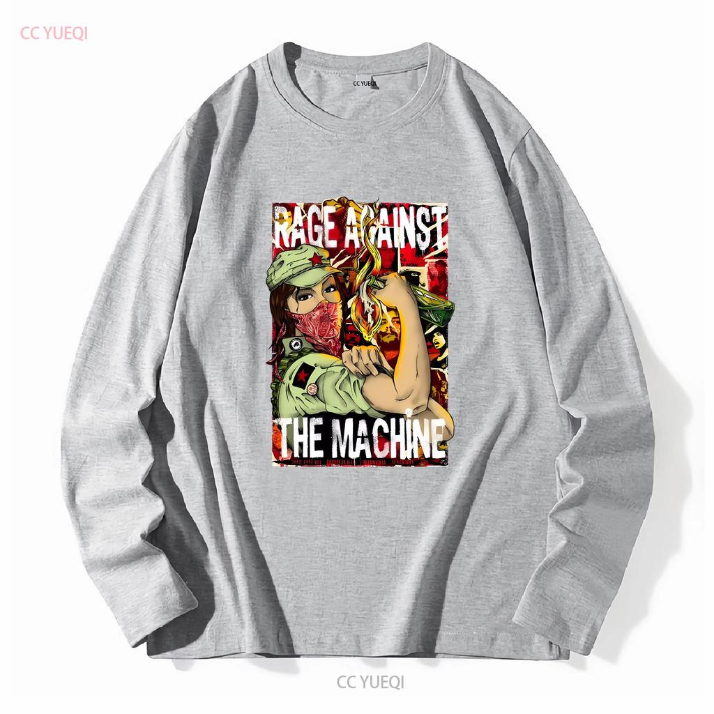 Rage Against The Machine Белая футболка J87168 с длинным или коротким рукавом винтажная стираная удобная мягкая модная унисекс с принтом