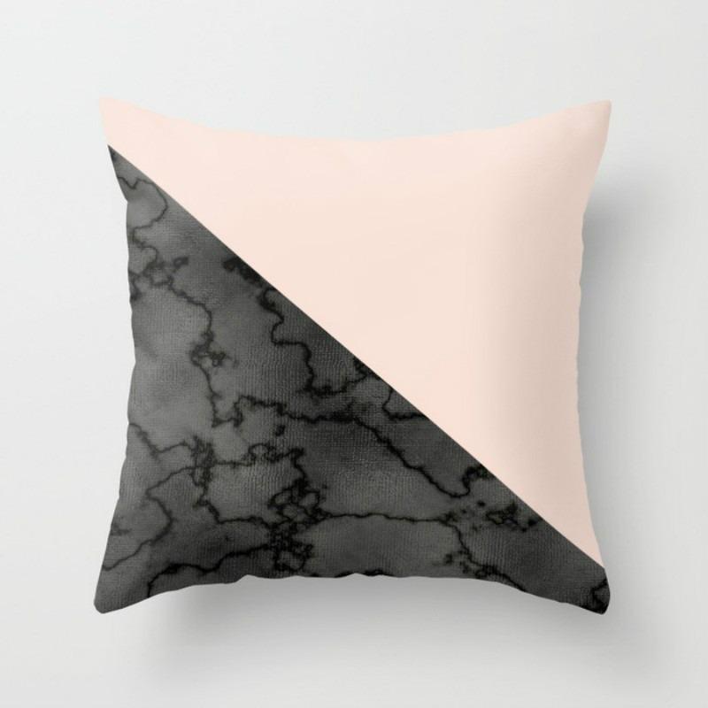 Marble Pattern Decorative Pillowcase Living Room Bedroom Square Cushion Pillowcase