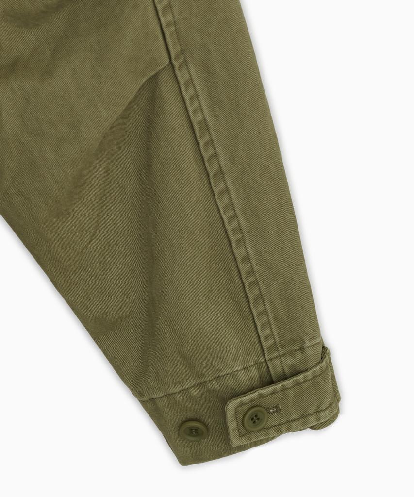 OHESHIO Star Floral Washed Cotton Jacket, Olive