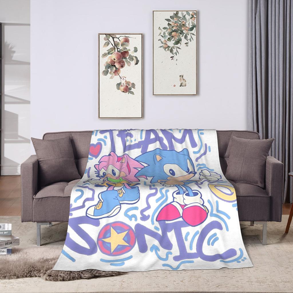 S-Sonics The H-Hedgehogs Blanket Fleece Printed Multifunction Lightweight Throw Blankets for Bed Car Quilt