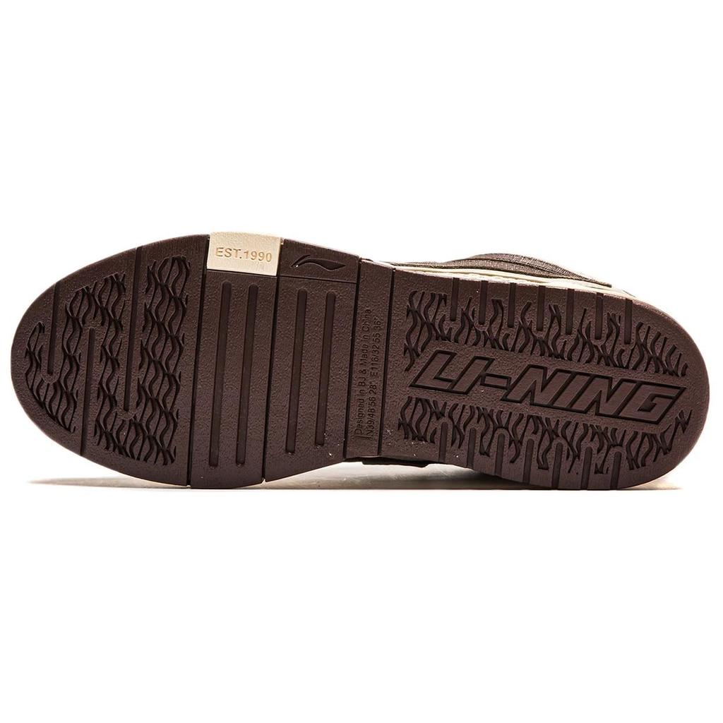Li-Ning Модные универсальные нескользящие износостойкие низкие кроссовки для скейтбординга женские кроссовки коричневые AECU014-1