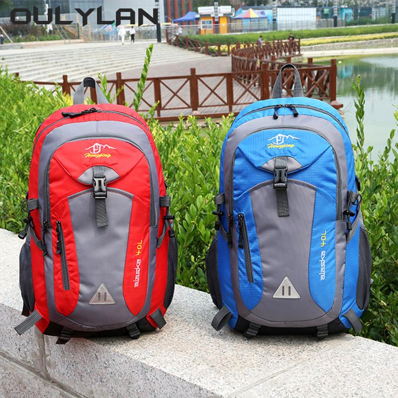Men's Women's Large Leisure Sports Bag Travel Backpacks Capacity 40L Nylon Waterproof Backpack Outdoor Mountaineering Hiking Bag