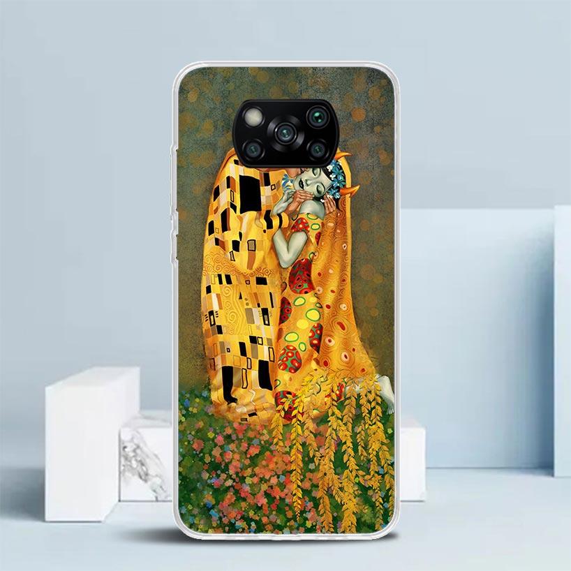 Чехол для телефона 'Поцелуй' Густава Климта Для Xiaomi Poco F7 Ultra X5 X6 X7 Pro M7 Redmi 15C 15 13C 13 12C 12 10C 10 10A 9 9C 9A 9T