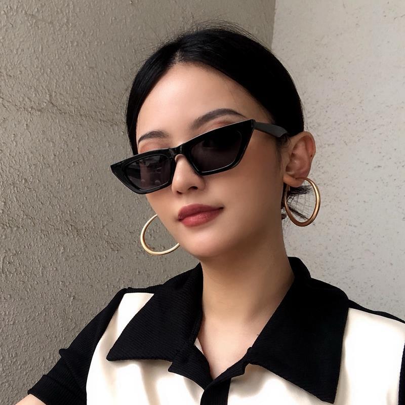 Женские солнцезащитные очки кошачий глаз в маленькой оправе, модные женские солнцезащитные очки, летние трендовые очки UV400