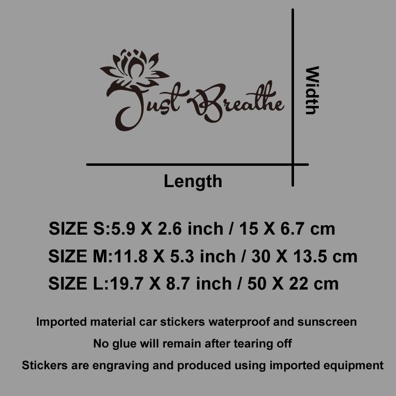 Просто дыши"Креативные и забавные наклейки "Благословение лотоса" для поклонников и любителей мультфильмов, высокое качество для автомобилей, грузовиков, мотоциклов и ноутбуков