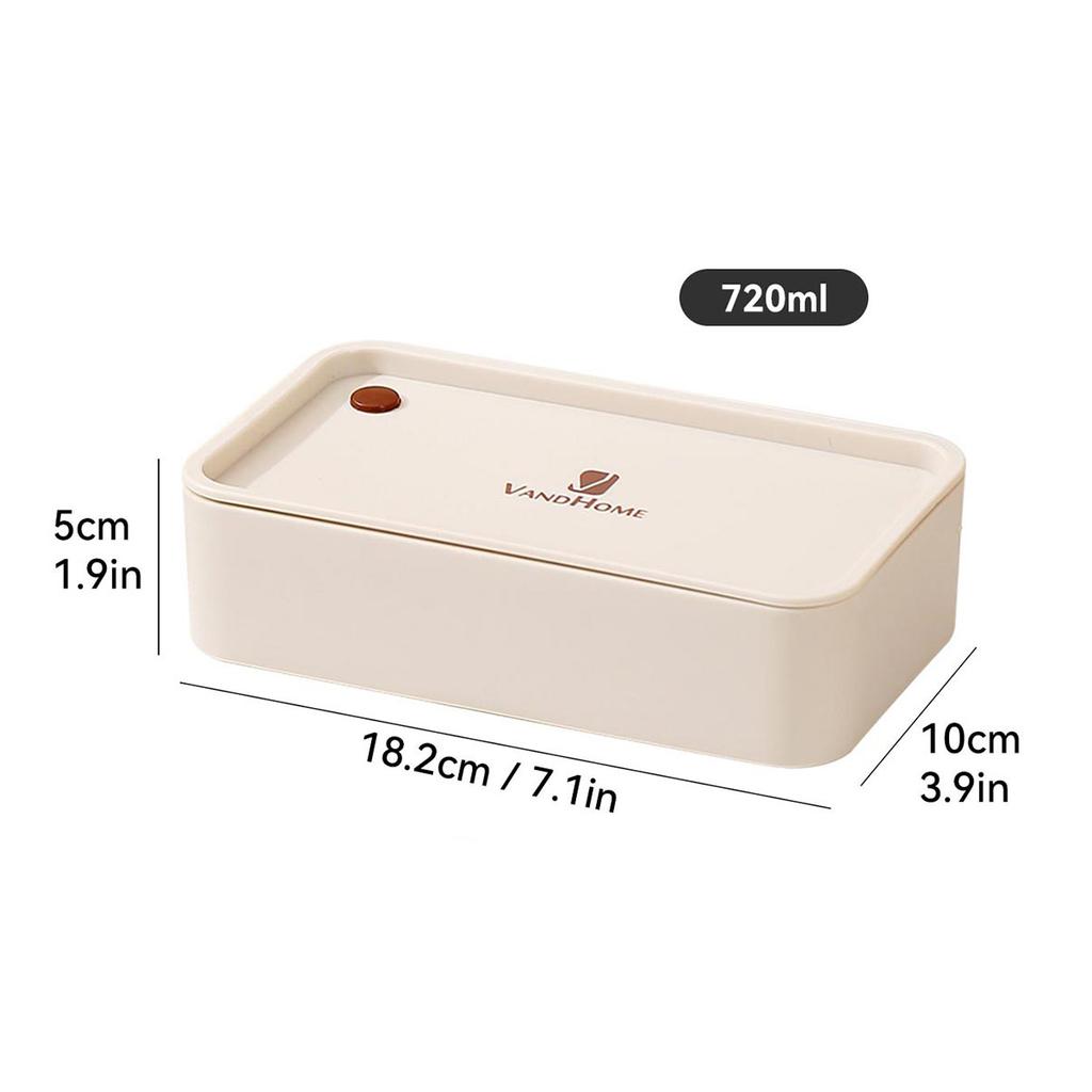 WORTHBUY Portable Divided Plastic Bento Lunch Box With Lid Microwave Heatable Stackable Sealed Lunch Contianer For Students Kids