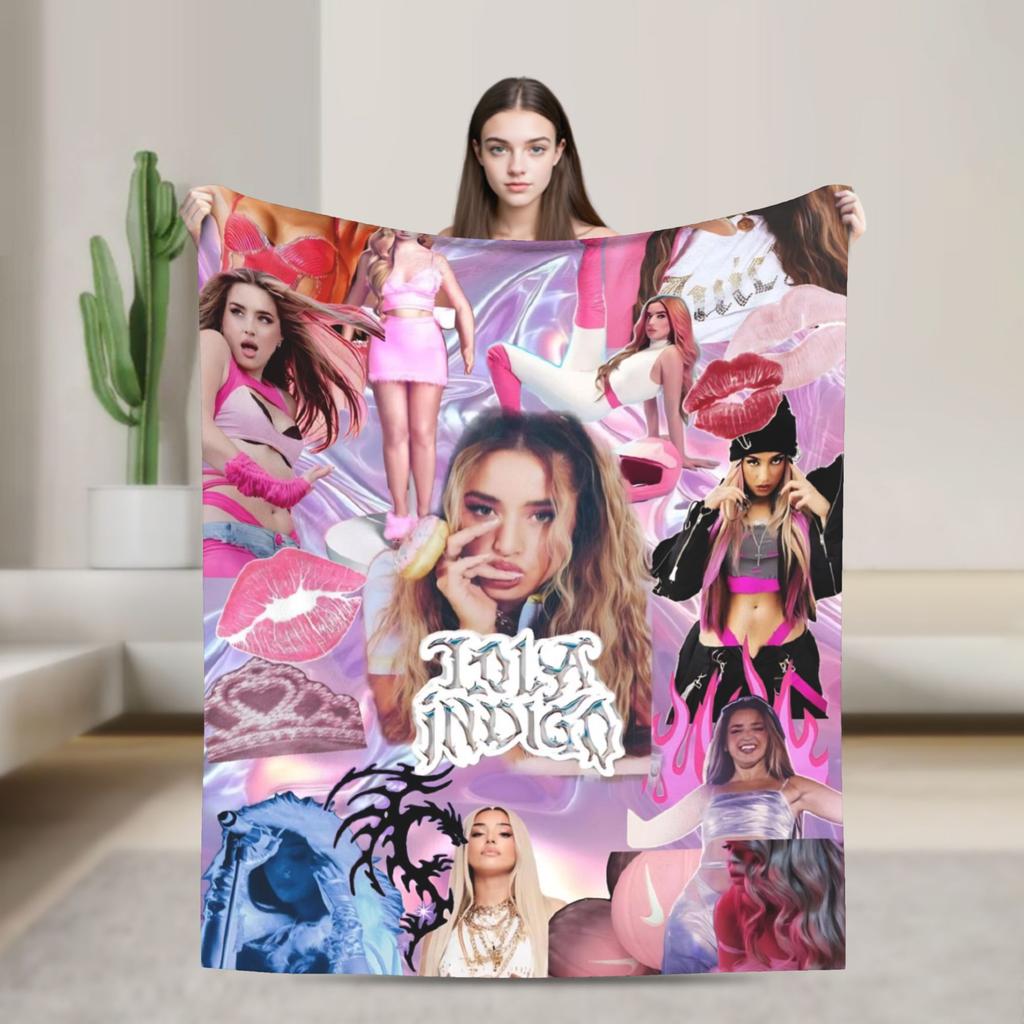 L-Lolas I-Indigos Spanish Blanket Camping Flannel Bedding Throws For Couch Bed Soft Warm Quality Bedspread Gift Idea