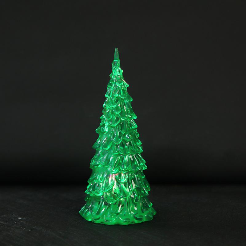 Рождественская акриловая елка, меняющая цвет, светодиодный ночник, украшение для дома