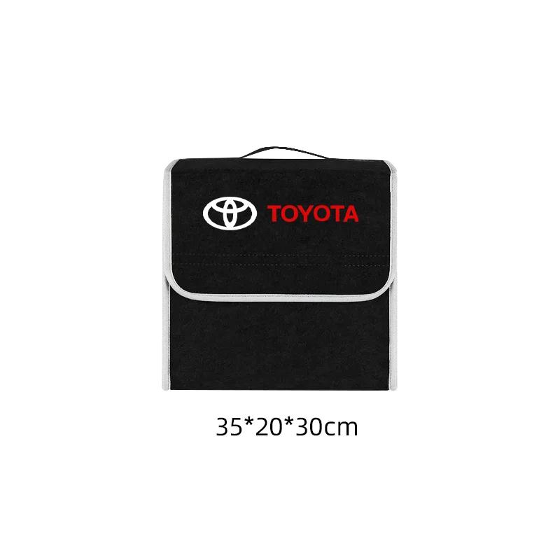 YQMN5 Car interior sticker Car Trunk Storage Box Foldable Felt Organizer Stowing Tidying Box For Toyota Corolla Camry rav4 Yaris hilux
