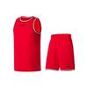 Li Ning Logo Printed Striped Round Neck Vest And Shorts Basketball Set Men Sportswear AATS003-2