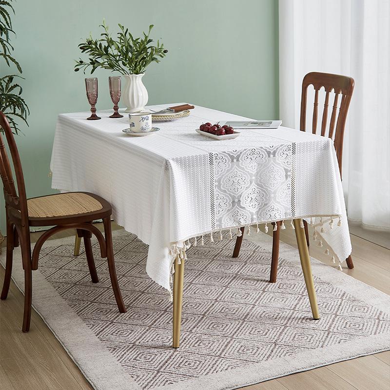 Скатерть в геометрическую клетку, кружево, пэчворк, прямоугольная, машинного плетения, полиэстер, тканая скатерть для свадьбы, дня рождения, ресторана, шведского стола