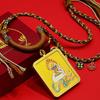 Изысканный золотой кулон-мандала: Тибетский Талисман-Ступа Калачакры с Благоприятными Узорами