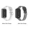 Прозрачный сменяющий цвет TPU ремешок для Xiaomi Redmi Band 3 / Smart Band 9 Active, интегрированный с корпусом