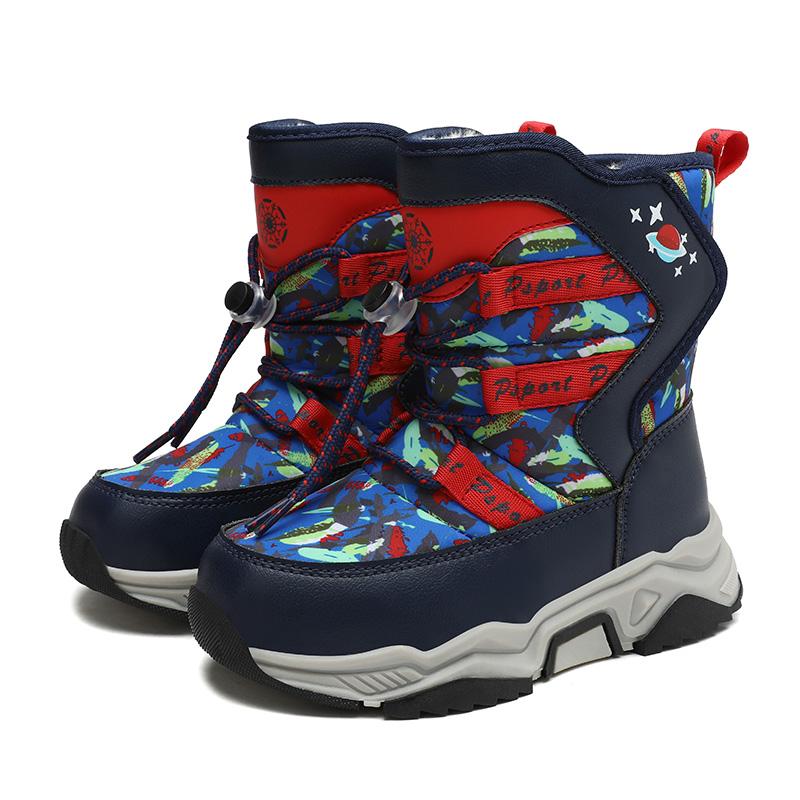 Осенне-зимние унисекс детские зимние кроссовки для мальчиков и девочек зимние ботинки с флисом для активного отдыха нескользящие зимние ботинки для девочек и подростков