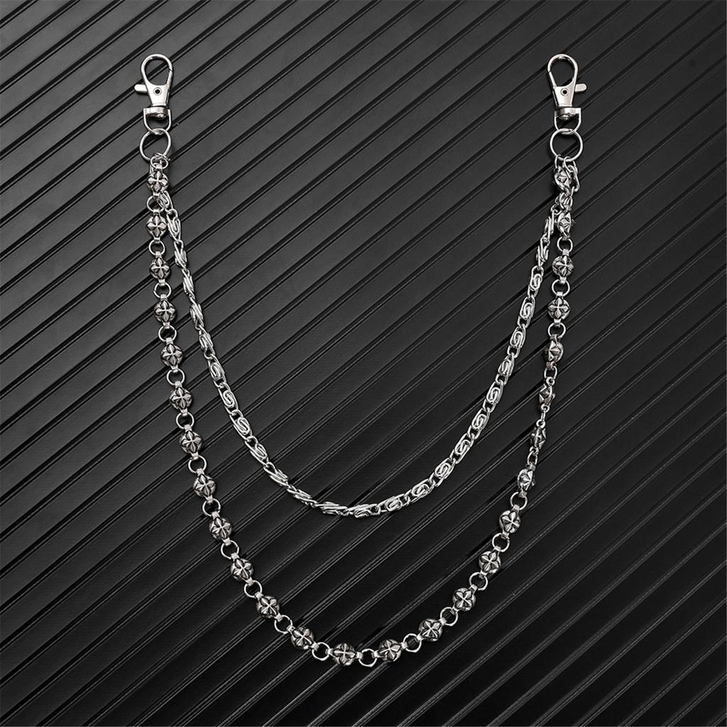 Дерзкий панк стритвир хип-хоп джинсовая цепочка унисекс двухслойный поясной аксессуар ручной работы боди-украшение для женщин мужчин