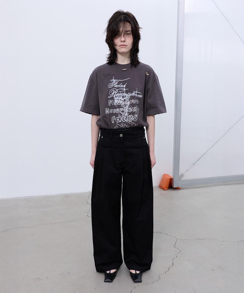 LCDC™ Frayed Line Detail Pants (Black)