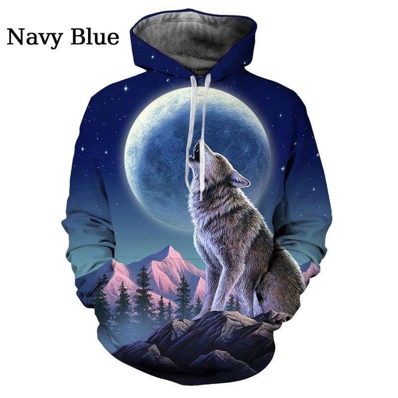 Модные толстовки с капюшоном и 3D принтом волка, унисекс, с рисунком диких животных, толстовка для пар, повседневные топы с длинными рукавами