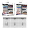 Jazz Music Classic Albums Square Pillowcase Polyester Linen Velvet Creative Zip Decorative Pillow Case Room Cushion Cover