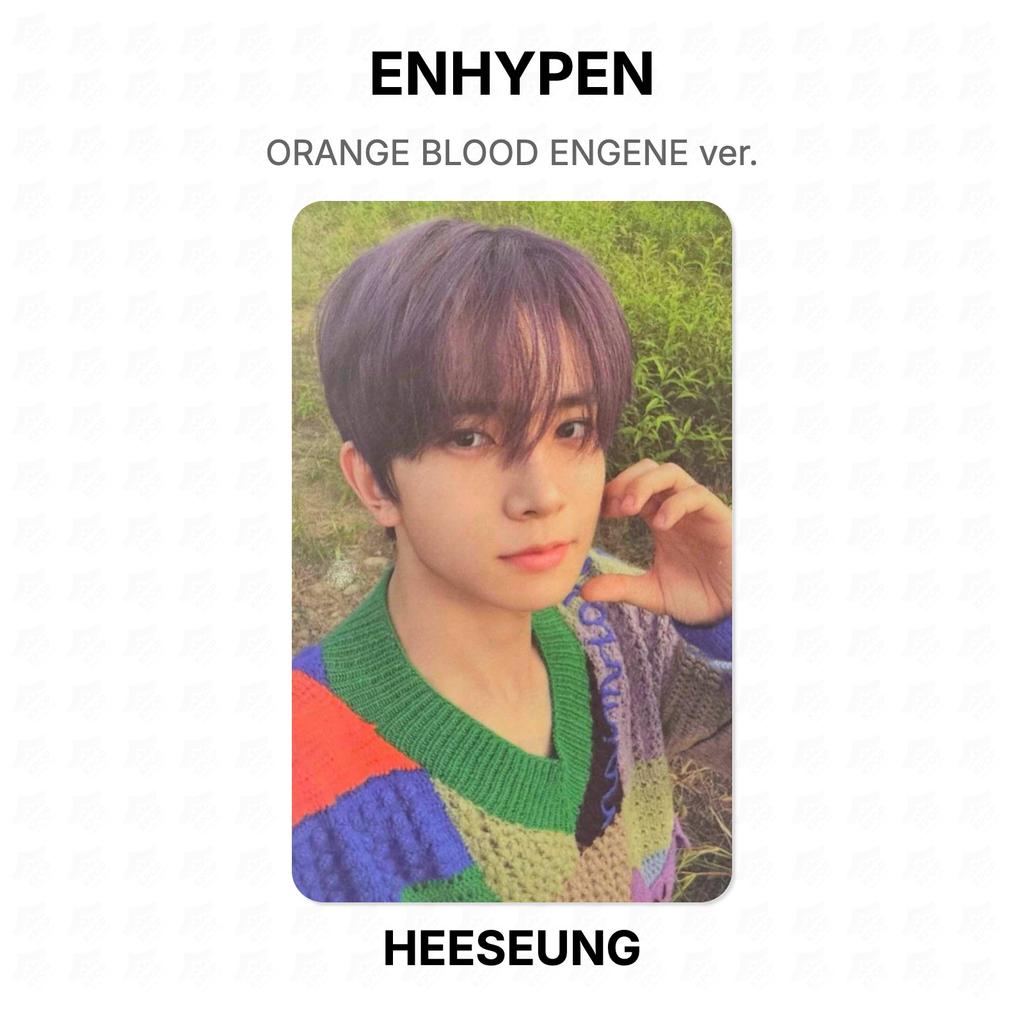ENHYPEN ORANGE BLOOD ENGENE версия. Официальная фотокарта