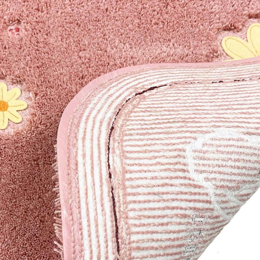 Служба доставки Сэнко Прогулка среди цветов Туалет Примерно 80 x 60 Персонаж Студия 12766 Коврик Кики, см, Розовый, Джиджи, Кот, Гибли,