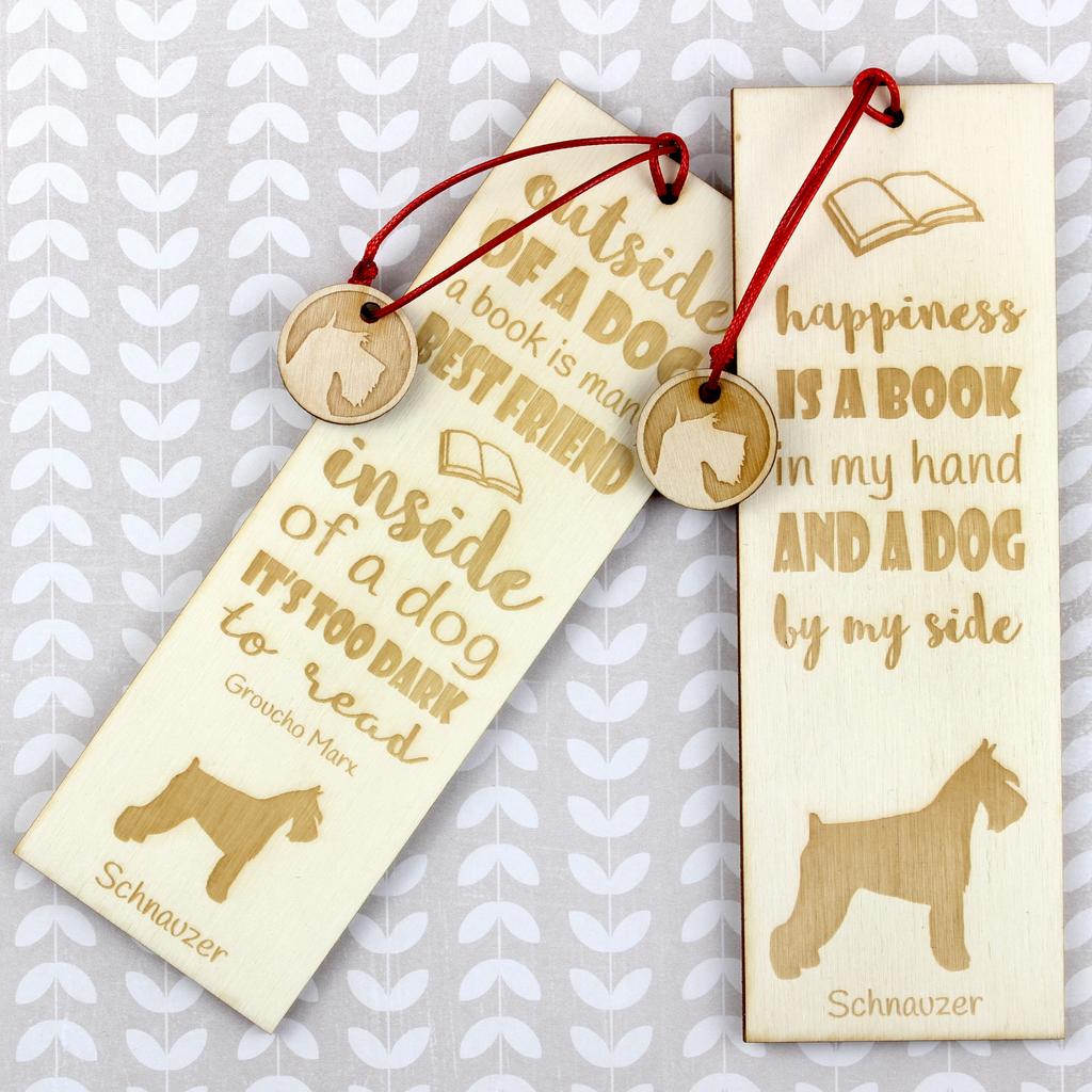 Schnauzer I – Dog bookmark, personalized bookmark – Design 01 | Art-Dog
