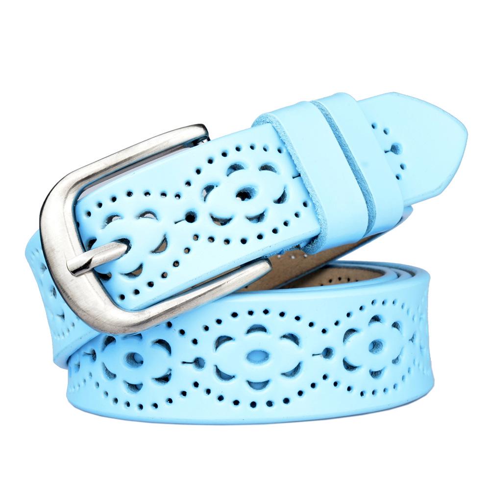 Модный женский ремень из натуральной воловьей кожи, индивидуальный полый ремень для платья, украшение, повседневный ремень из натуральной воловьей кожи, нежный женский ремень