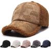 Lamb Wool Rhinestone Alphabet Hot Diamond Baseball Hat Men And Women Winter Outdoor Warm Outdoor Sports Cap
