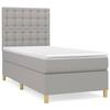 Maison Exclusive - Sommier à lattes de lit avec matelas Gris clair 100x200cm Tissu