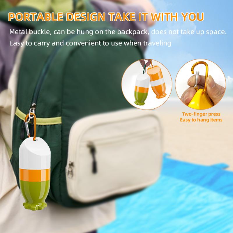Refillable Portable Sunscreen Roller Applicator,100ml Sun Cream Roller with Hook,Rollball Sponge Applicator for Men and Women,Travel,Beach and Hiking