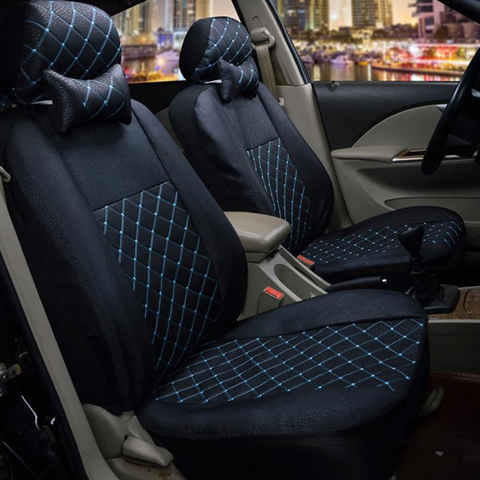 1 комплект, универсальный чехол на автомобильное сиденье, пятиместный автомобильный чехол на стул, защитный чехол спереди и сзади, подходит для Ford Focus Volkswagen