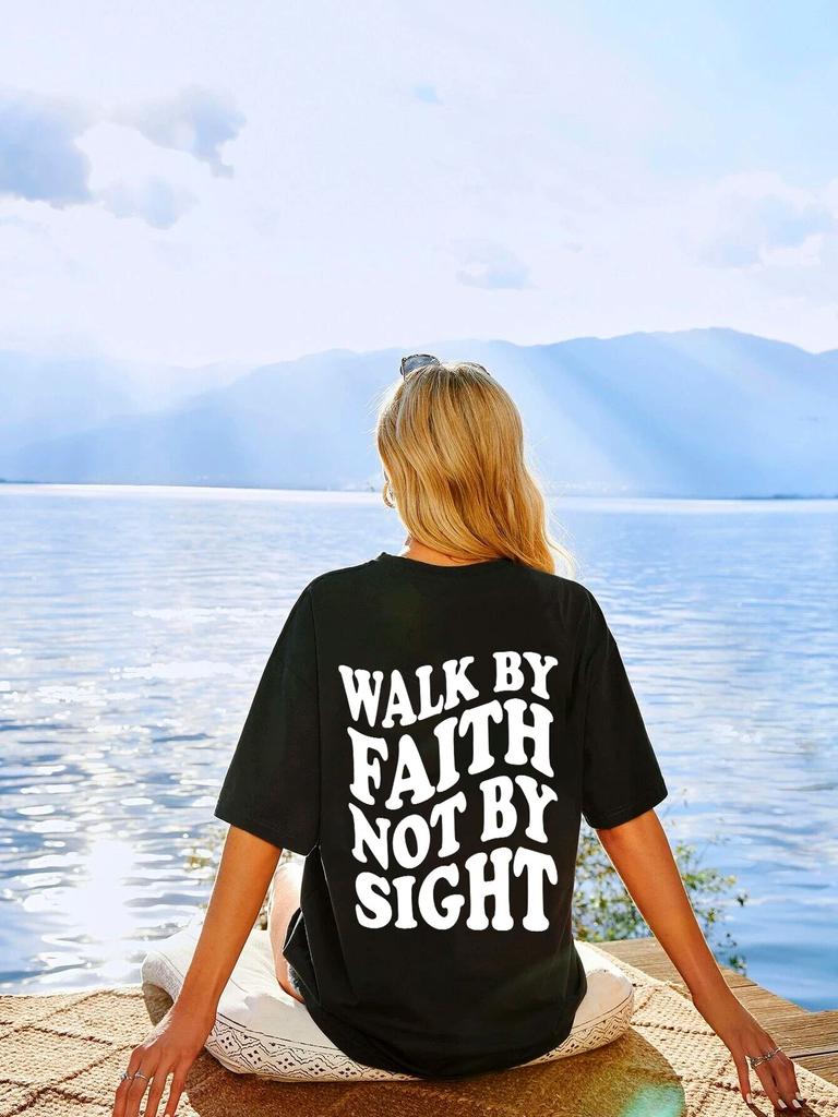 Men Women Letter Print Unisex T-shirt Couple Black Cotton Short Sleeve Tee Shirts Crewneck Classic Oversize Loose Tshirts Clothe