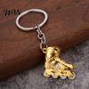 Restored 3D Roller Skate Pendant Zinc Alloy Keychain Pendant, Simulated Shape Gift Key Ring, Multiple Colors Practical Hanging Charm