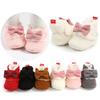 Toddler Newborn Baby Crawling Shoes Booties Boy Girl Slippers Prewalker Trainers Fur Winter Flower First Walker 0-18M